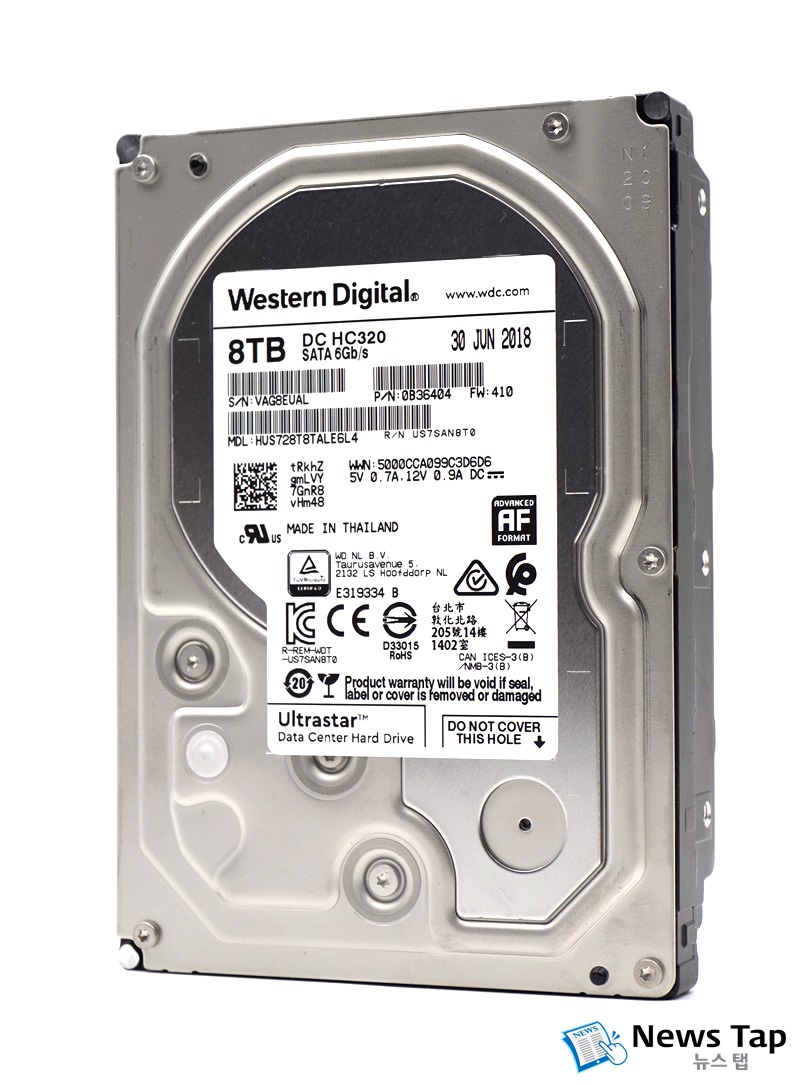 급'이 다른 WD 최상위 HDD 'WD 8TB Ultrastar DC HC320 HDD' < 컴퓨팅