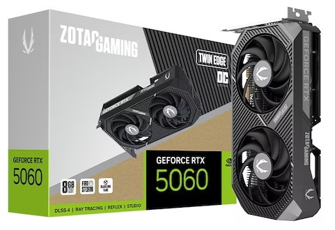 ZOTAC GAMING 지포스 RTX 5060 Twin Edge OC D7 8GB