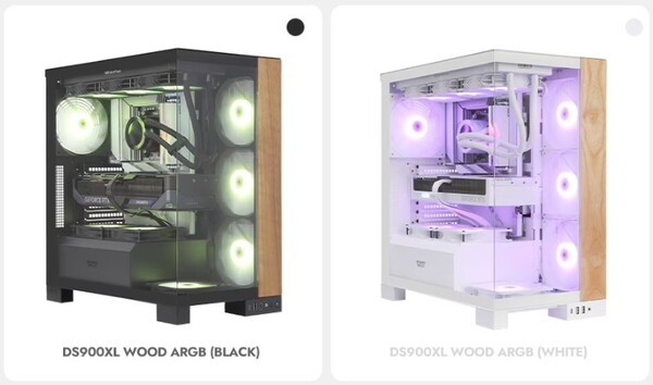           ‘darkFlash DS900XL 우드 ARGB’는 블랙과 화이트 등 두 컬러가 있다. / 사진 = 다크플래쉬