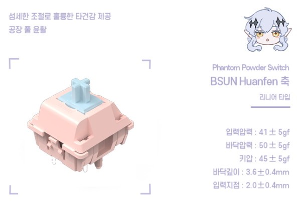 ‘VK-87 MERLIN’에 적용된 BSUN Huanfen 리니어 스위치  / 이미지 출처 : 발키리