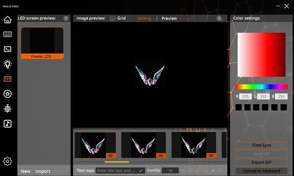 사용자가 직접 움직이는 GIF 이미지를 넣어 나만의 맞춤 설정이 가능하다.