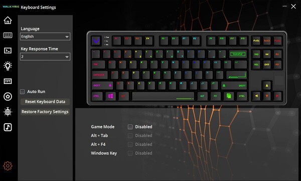 기타 설정 화면