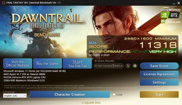 ‘파이널 판타지 XIV: 다운트레일(Dawntrail)’ 벤치마크 결과