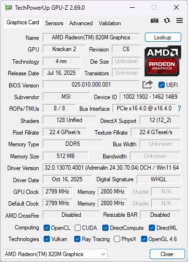 Amd Radeon 820m Graphics 가성비 넘어 실사용 균형 노린 올라운드 노트북…MSI 모던 A15 AI+ F3HMG-R5